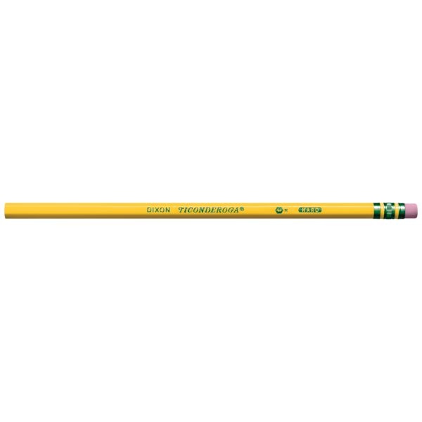 Ticonderoga Pencils, #3 Lead, Hard, Pack Of 12