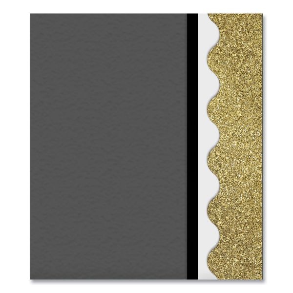 Carson-Dellosa Education Scalloped Borders, 2.25" X 3 Ft, Gold Glitter, 13/Pack