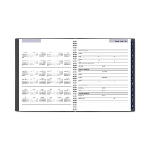 At-A-Glance Dayminder Academic Monthly Desktop Planner, Twin-Wire Binding, 11 X 8.5, Charcoal Cover, 12-Month (July To June): 2024-2025