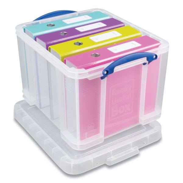 Stack and Pull Latching Flat Lid Storage Box, 13.5 gal, 22 x 16.5 x  13.03, Clear - Office Express Office Products