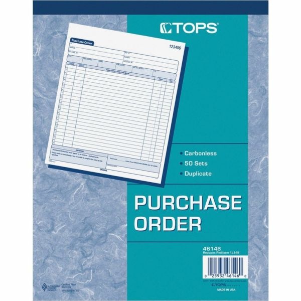 Tops Purchase Order Book, Carbonless, 2 Parts, 8-1/2"X11"