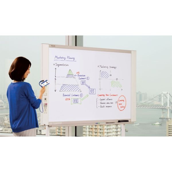 Plus Email-Capable Copyboard, 58.3 X 39.4, Light Gray Plastic/Metal Frame