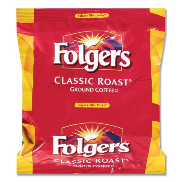 Folgers Coffee Filter Packs, Regular, Medium Roast, Each Filter Pack Makes 8 Cups, 40 Packs/Carton