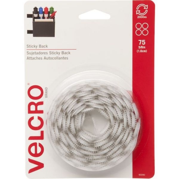 Velcro(R) Brand Sticky Back Coins 5/8" 75/Pkg