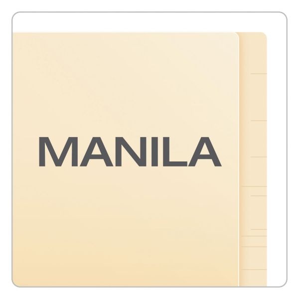 Pendaflex Manila Laminated End Tab Fastener Folders, 11-Pt Manila, 0.75" Expansion, 1 Fastener, Letter Size, Manila Exterior, 50/Box