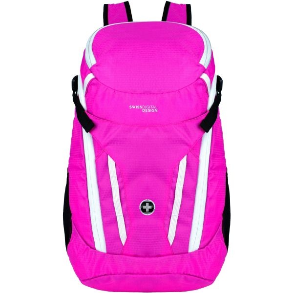 Swissdigital Design Kangaroo Sd1596-46 Rugged Carrying Case (Backpack) For 16" Apple Notebook, Macbook Pro, Accessories, Tablet, Cell Phone - Pink