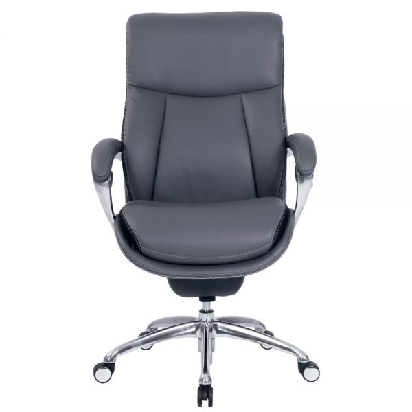 Serta Icomfort I5000 Big & Tall Ergonomic Bonded Leather Executive Chair, Slate/Silver
