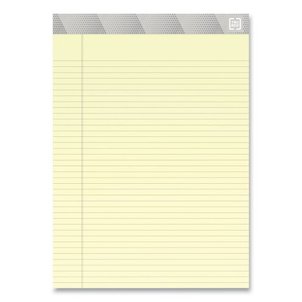 Tru Red Notepads, Narrow Rule, 50 Canary-Yellow 8.5 X 11.75 Sheets, 12/Pack