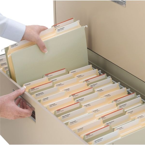 Smead 1/3-Cut 2-Ply Supertab File Folders, Legal Size, Manila, Box Of 100