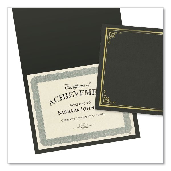 Geographics Award Certificates, 8.5 X 11, Natural With Silver Braided Border. 15/Pack