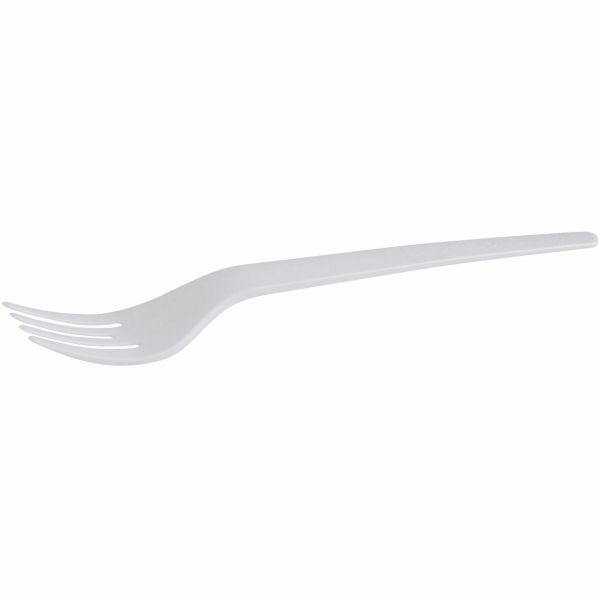 Eco-Products Plantware Cutlery, Fork, 6", Pearl White, 50/Pack, 20 Pack/Carton