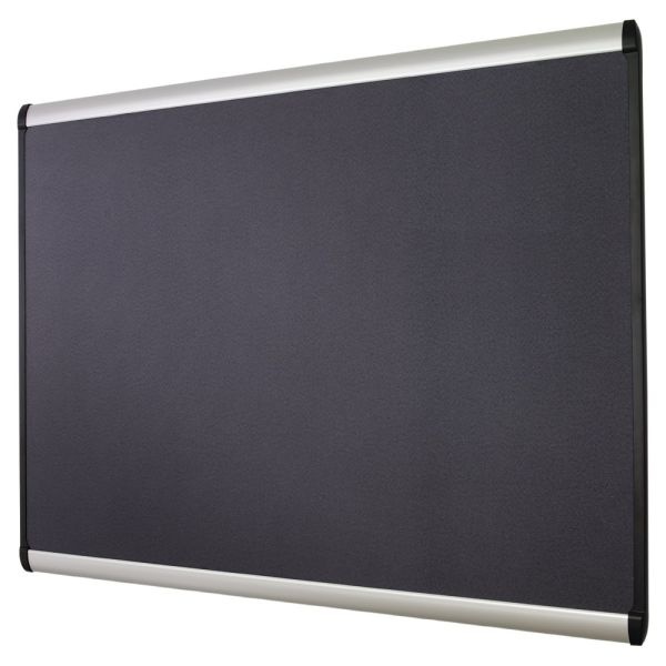 Quartet Prestige Plus Magnetic Fabric Bulletin Board, 48" X 36", Aluminum Frame With Silver Finish