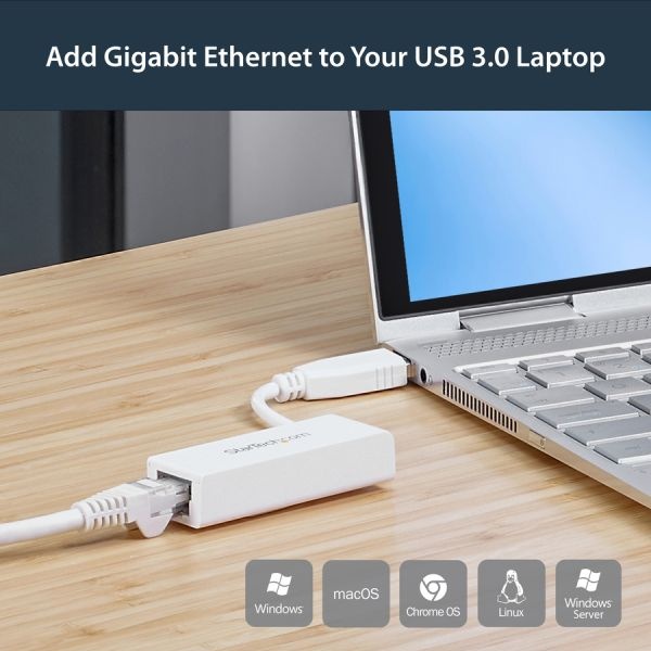 Usb To Ethernet Adapter, Usb 3.0 To 10/100/1000 Gigabit Ethernet Lan Adapter, Usb To Rj45 Adapter, Taa Compliant