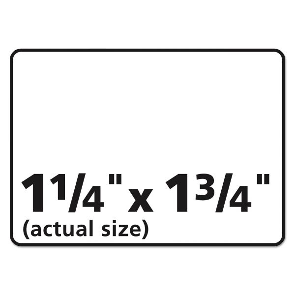 Avery Permanent Durable Id Labels With Trueblock, 6576, 1 1/4" X 1 3/4", White, Pack Of 1,600