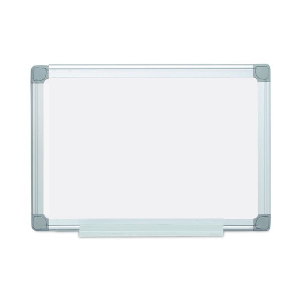 Mastervision Earth Silver Easy-Clean Dry Erase Board, Reversible, 24 X 18, White Surface, Silver Aluminum Frame