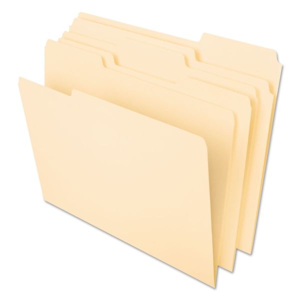 Pendaflex Interior File Folders, 1/3 Cut, Letter Size, Manila, Pack Of 100