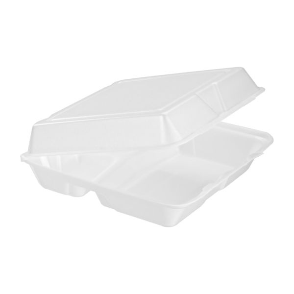 Dart 9-1/2" Triple-Compartment Foam Containers