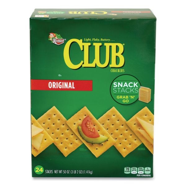 Keebler Original Club Crackers Snack Stacks, 50 Oz Box