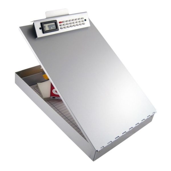 Saunders Redi Rite Form Holder With Calculator, 8 1/2" X 12", 89% Recycled, Silver