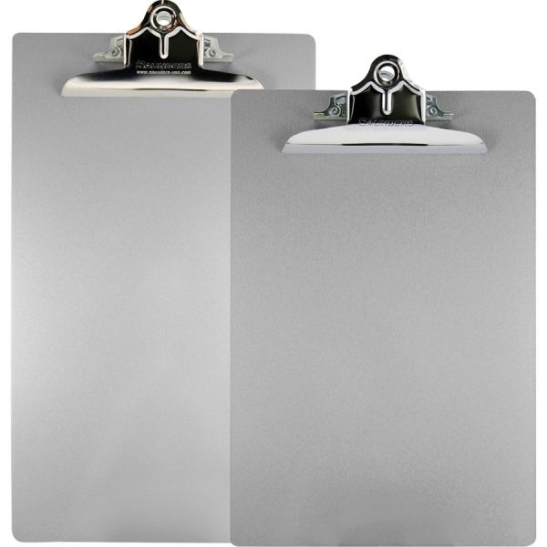 Saunders Recycled Aluminum Clipboard With High-Capacity Clip, 1" Clip Capacity, Holds 8.5 X 14 Sheets, Silver