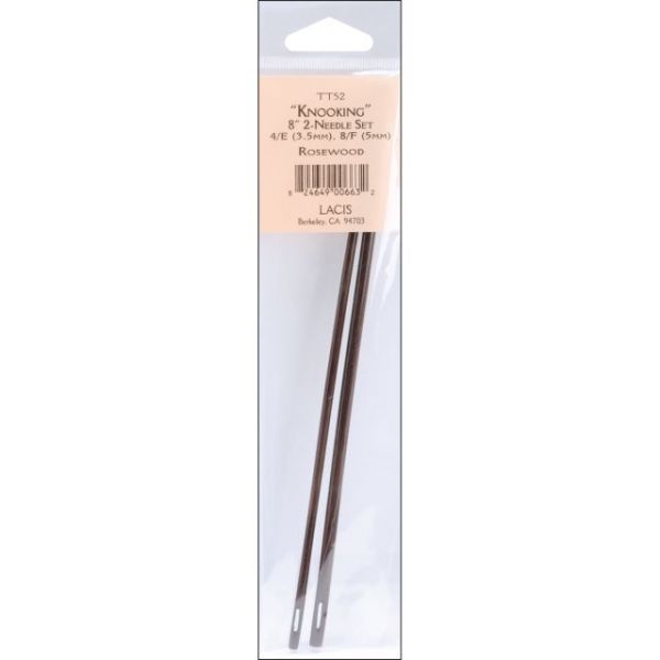 Lacis Knooking Rosewood Needles 8" 2/Pkg