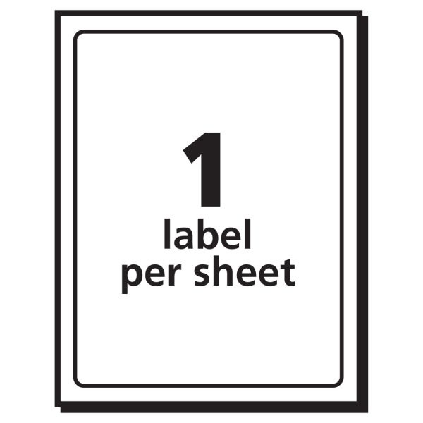 Avery Permanent Shipping Labels With Trueblock Technology, 5292, 4" X 6", White Pack Of 20