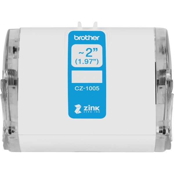 Brother Cz Roll Cassette, 1.97" X 16.4 Ft, White