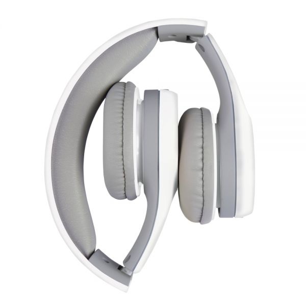Ativa Kids' On-Ear Wired Headphones With On-Cord Microphone, White/Gray