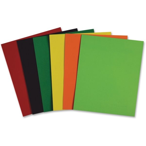 Sparco Leatherette Portfolio, 8-1/2" X 11", 2 Pocket, Orange, Box Of 25