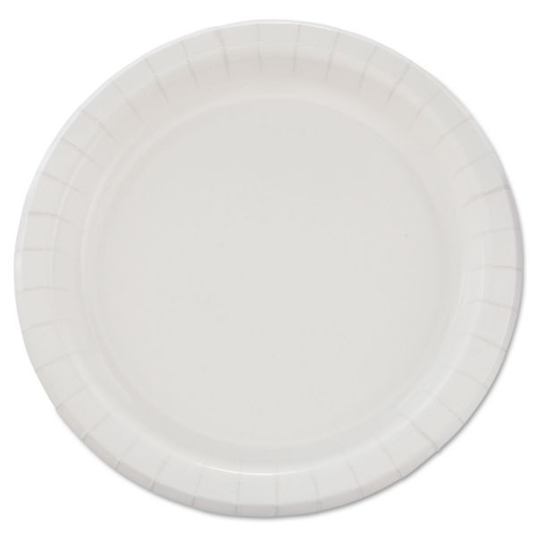 Bare Eco-Forward Clay-Coated Paper Dinnerware, Plate, 8.5" Dia, White, 125/Pack, 4 Packs/Carton