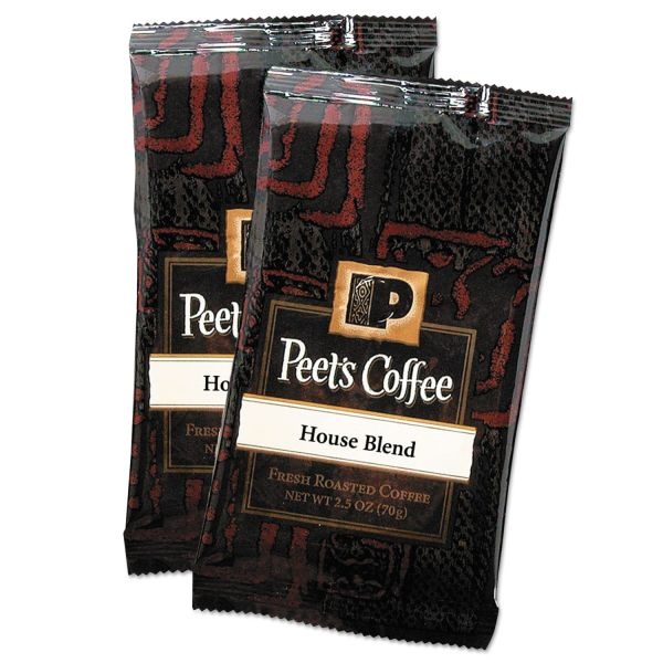 Peet's Coffee & Tea Coffee Portion Packs, House Blend, Dark Roast, Pack Makes 8 Cups, 18 Packs/Box
