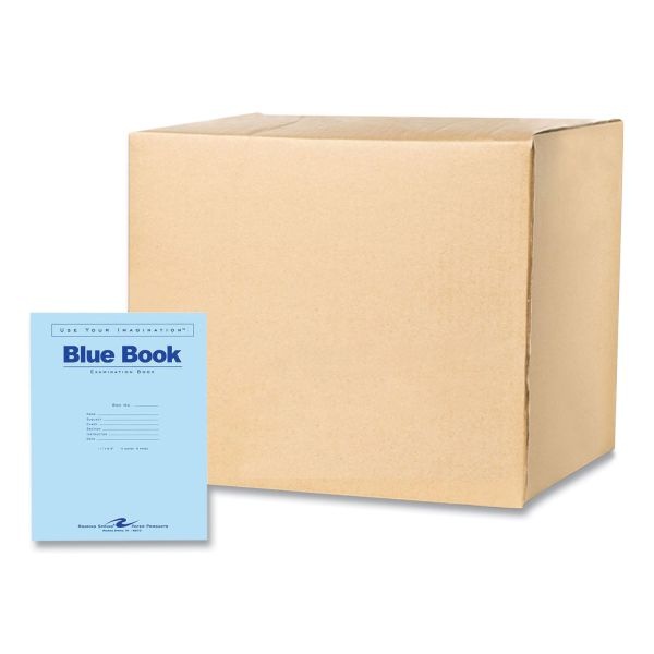 Roaring Spring Examination Blue Book, Wide/Legal Rule, Blue Cover, (4) 8.5 X 11 Sheets, 600/Carton