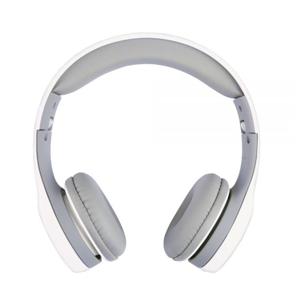 Ativa Kids' On-Ear Wired Headphones With On-Cord Microphone, White/Gray