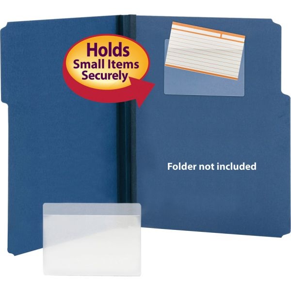 Smead Self-Adhesive Poly Pockets, Top Load, 5.31 X 33.63, Clear, 100/Box