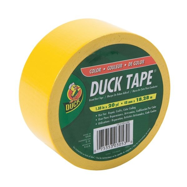 Duck Colored Duct Tape, 1 7/8" X 20 Yd., Yellow