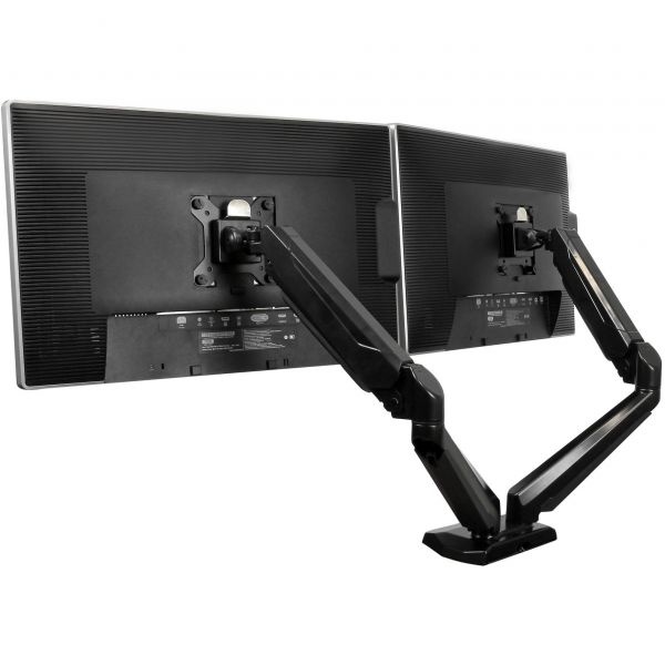 Dual Monitor Arm - Usb Hub And Audio Ports In Base - Monitors Up To 32" - Vesa Monitor Stand Desk Mount