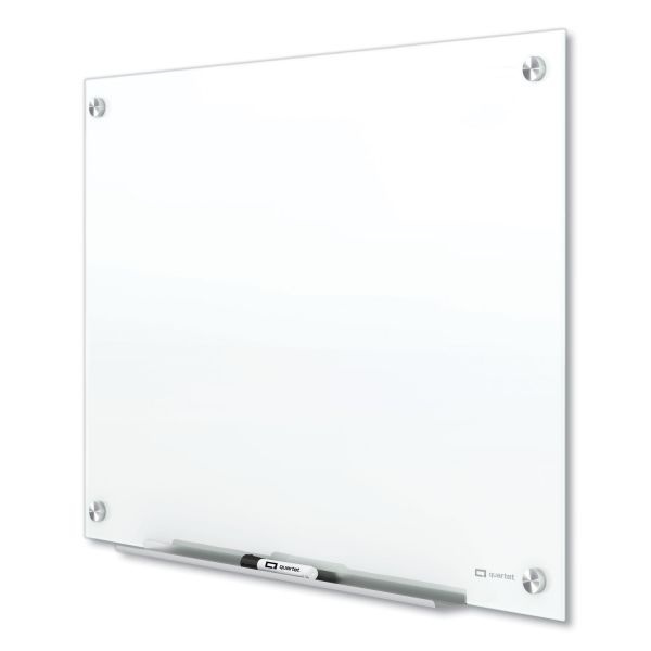 Quartet Brilliance Glass Dry-Erase Boards, 48 X 48, White Surface