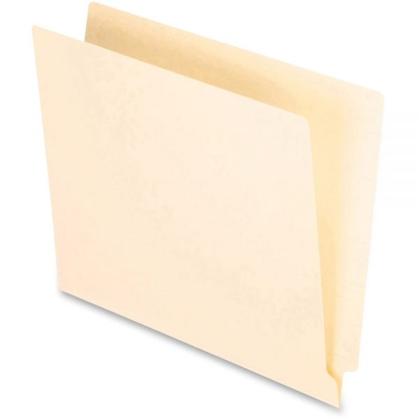 Pendaflex Manila End Tab Folders, 9.5" High Front, Straight 1-Ply Tabs, Letter Size, Manila, 100/Box