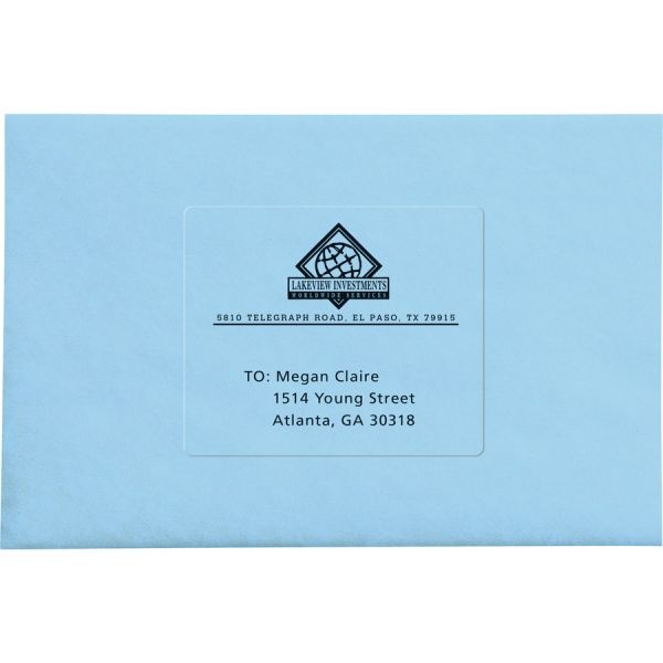 Avery 15664 Easy Peel Clear Shipping Labels