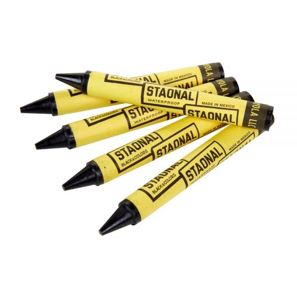 Crayola Staonal Marking Crayons, Black, 8/Box