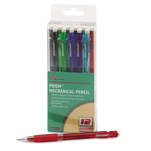 Skilcraft Mechanical Pencils, 0.7 Mm, Blue Barrel (Abilityone 7520-01-565-4871)