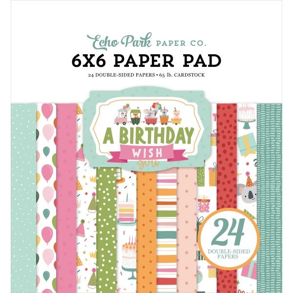 Echo Park Double-Sided Paper Pad 6"X6" 24/Pkg