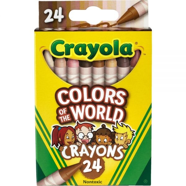 Crayola Colors Of The World Crayons, Assorted Colors, Pack Of 24 Crayons