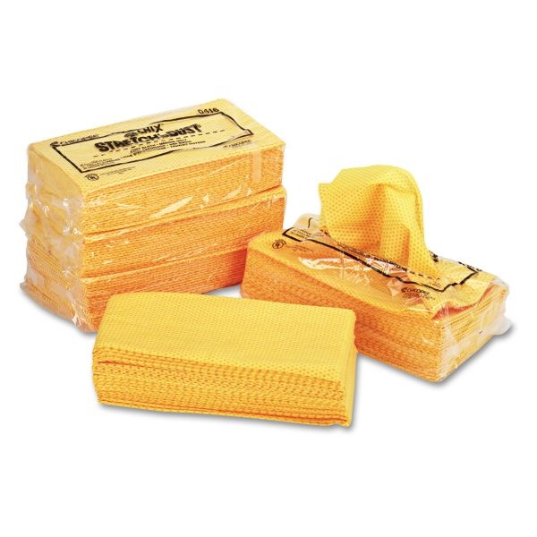 Chix Stretch 'N Dust Cloths, 23.25 X 24, Orange/Yellow, 20/Bag, 5 Bags/Carton