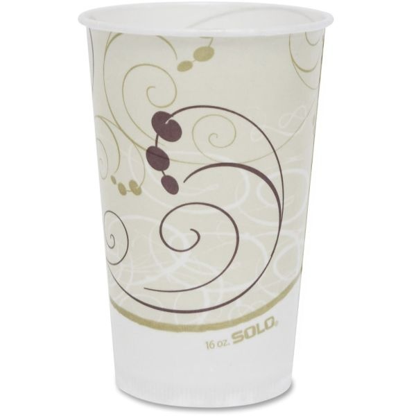 Solo 16 Oz Symphony Waxed Paper Cold Cups