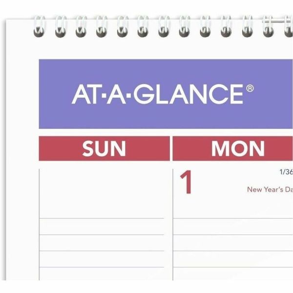 At-A-Glance Erasable Wall Calendar, 15.5 X 22.75, White Sheets, 12-Month (Jan To Dec): 2024