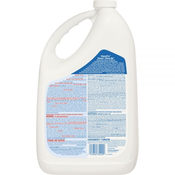 Clorox Pro Clorox Clean-Up, Fresh Scent, 128 Oz Refill Bottle, 4/Carton