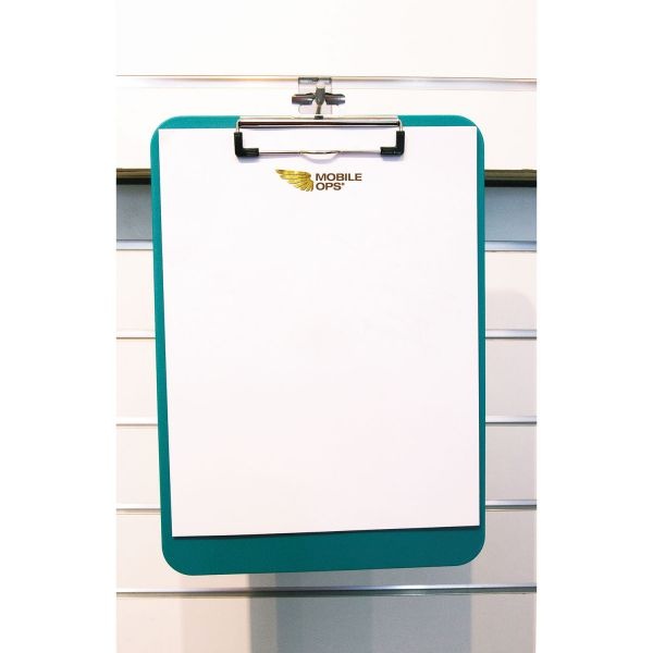 Mobile Ops Unbreakable Recycled Clipboard, 0.25" Clip Capacity, Holds 8.5 X 11 Sheets, Green