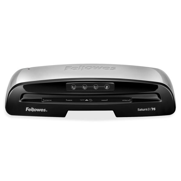 Fellowes Saturn 3I 95 Thermal Laminator With Combo Kit, 9.5" Wide, Silver/Black