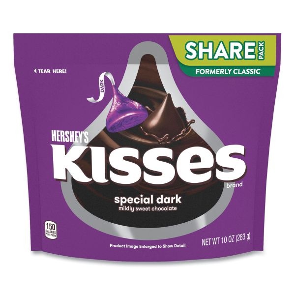 Kisses Special Dark Chocolate Candy, Share Pack, 10 Oz Bag, 3 Bags/Pack